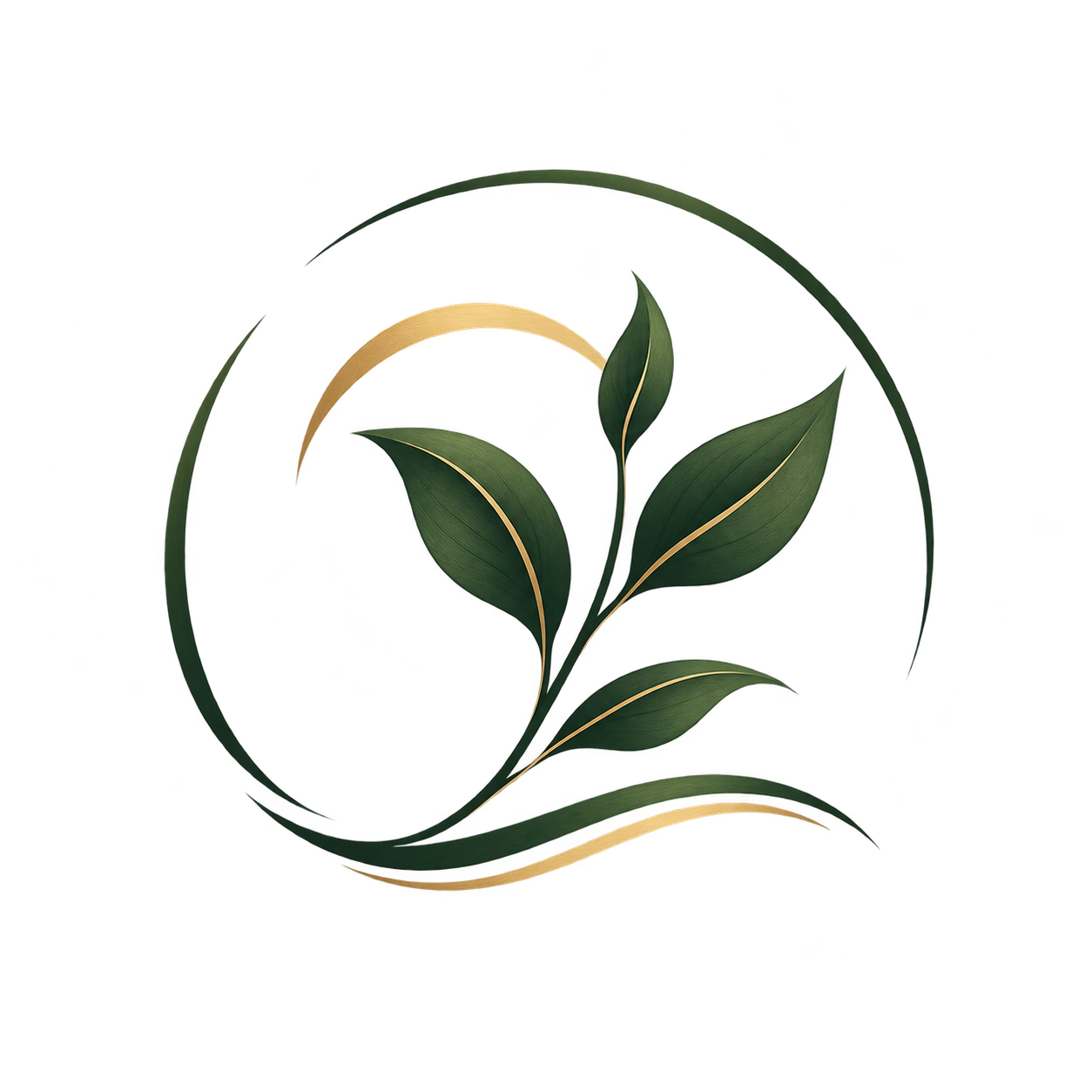Greenwood Wellness botanical emblem